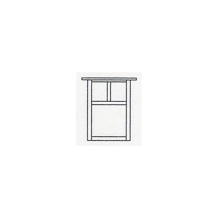 Arroyo Craftsman 10" mission flush wall mount without overlay (empty) MW-10ECR-P